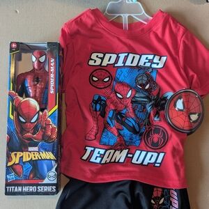 Marvel Spider-Man Kids Costume Set - Red and Black